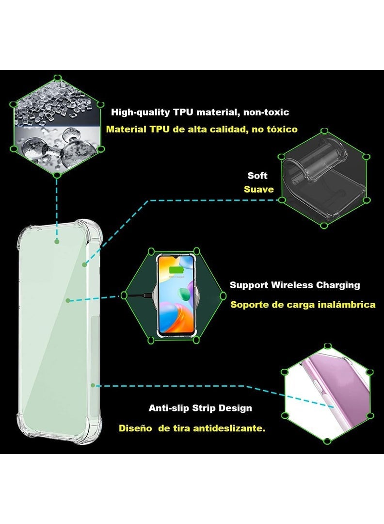 LEDIN Case for Samsung Galaxy Note 10 Lite Clear Case Soft Flexible Silicone Back Cover Shockproof Anti Scratch Case with Reinforced Bumper Corner Compatible for Samsung Galaxy Note 10 Lite Clear - Image 3