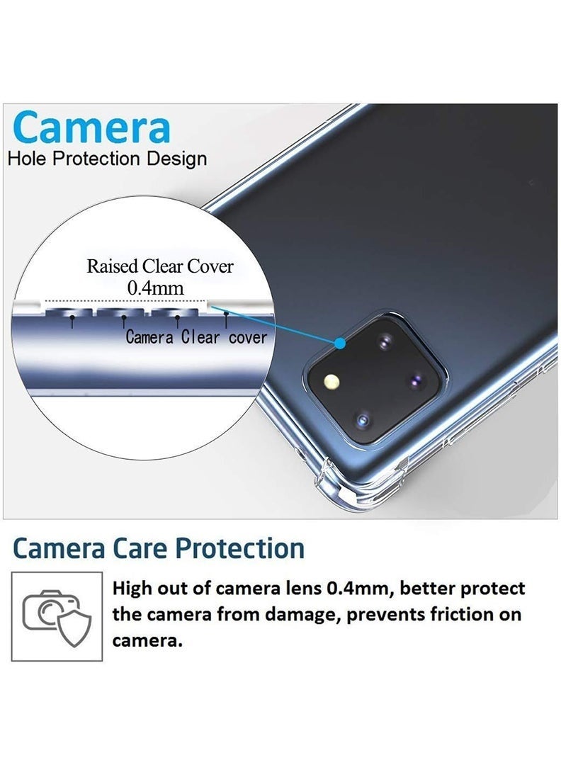 LEDIN Case for Samsung Galaxy Note 10 Lite Clear Case Soft Flexible Silicone Back Cover Shockproof Anti Scratch Case with Reinforced Bumper Corner Compatible for Samsung Galaxy Note 10 Lite Clear - Image 4