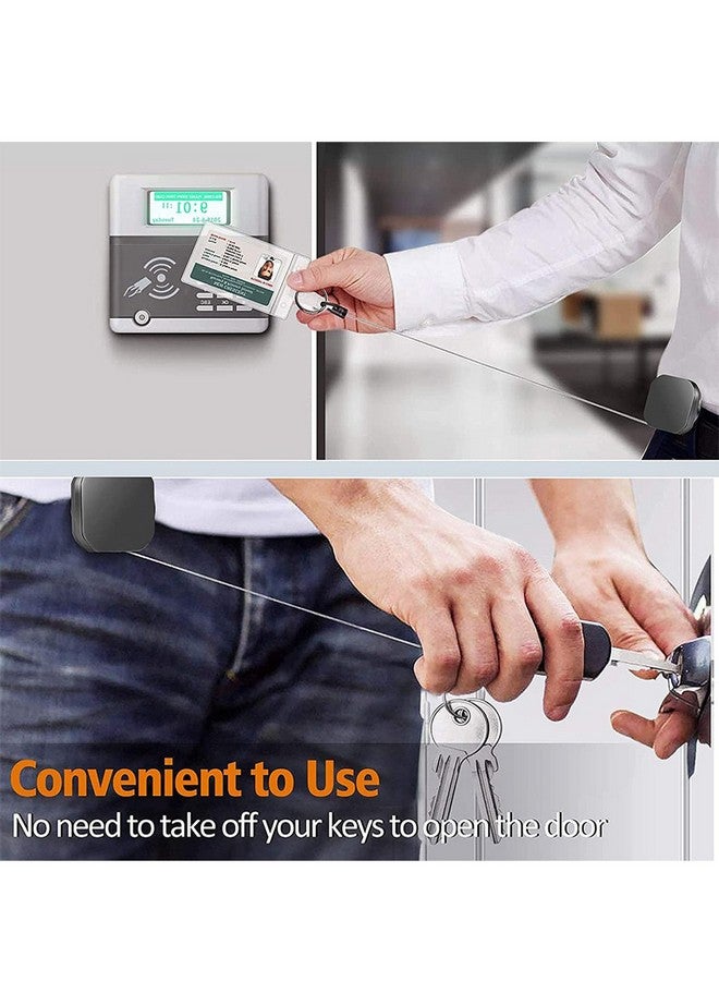 NUDFSY 2 Pcs Id Card Pulley, Id Card Holder, Easy to Carry Id Pulley Office Car & Bike Heavy Duty Id Card Holder Suitable for Men and Women (Black) - Image 5