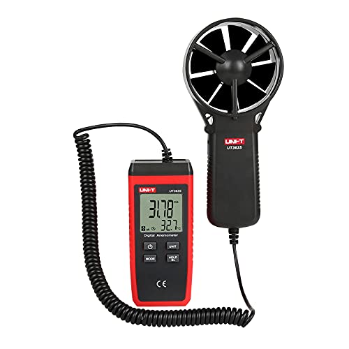 UNI-T UT363S Handheld Anemometer Wind Speed Meter Wind Chill Air Temperature Gauge -14°F to 122°F/-10°C to 50°C with Extendable Wind Sensor LCD Backlight Max Min Avg Data Hold, 1 Meter Drop Durability - Image 1