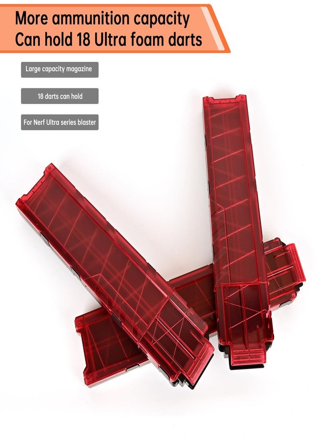 OIMIO Magazine, 18-Dart Clips for Nerf Ultra Series Blasters 4 pcs (Red & Black) - Image 2