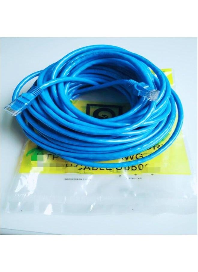 Generic Applicable To Six Types Of Network Cable High-speed Broadband Line Computer Finished Outdoor Household 10 15 20 30m50 Meters-Color:Super Blue All Copper-Line Length:0.5m  - Image 2