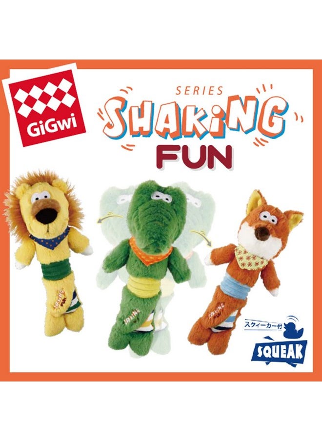 GIGWI - GiGwi Shaking Fun Lion Toy for Dogs, Non-Toxic, Soft, Plush Dog Toy, Shake to Squeak, Perfect for Cuddling, Chewing, Fetching, Tossing, Reduces Boredom, Anxiety, Suitable for Medium Dog Breeds - Image 1