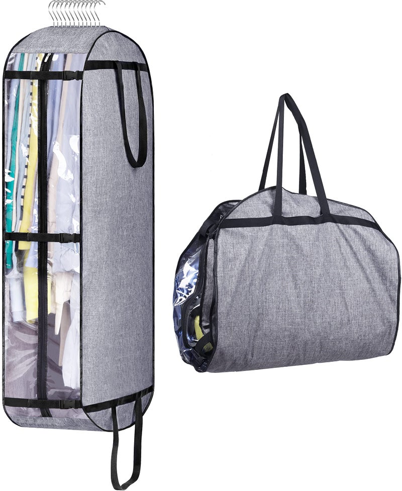 MISSLO Hanging Garment Bags for Travel Suit Bags for Closet Storage 50" Moving Bags for Clothes Dress Cover for Coat, Jacket, Shirt, Clothing - Image 1