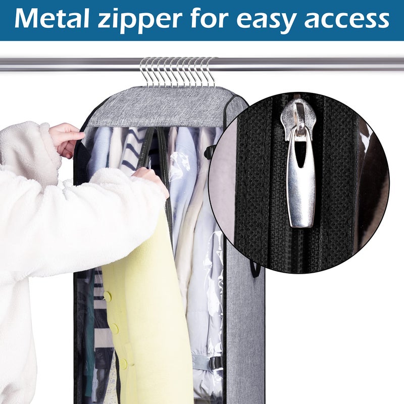 MISSLO Hanging Garment Bags for Travel Suit Bags for Closet Storage 50" Moving Bags for Clothes Dress Cover for Coat, Jacket, Shirt, Clothing - Image 5