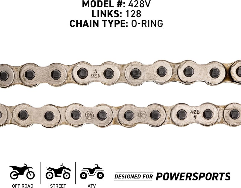 NICHE 428 Drive Chain 128 Links O-Ring with Connecting Master Link for Motorcycle ATV Dirt Bike - Image 4
