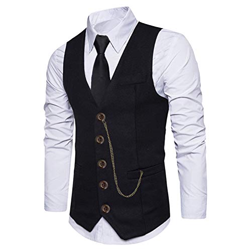 EFORLED Halloween 1920s Mens Costume 2025,Great Gatsby Gangster Vest,Vintage Pocket Watch,Pre Tied Bow Tie,Tie,TC-L - Image 3