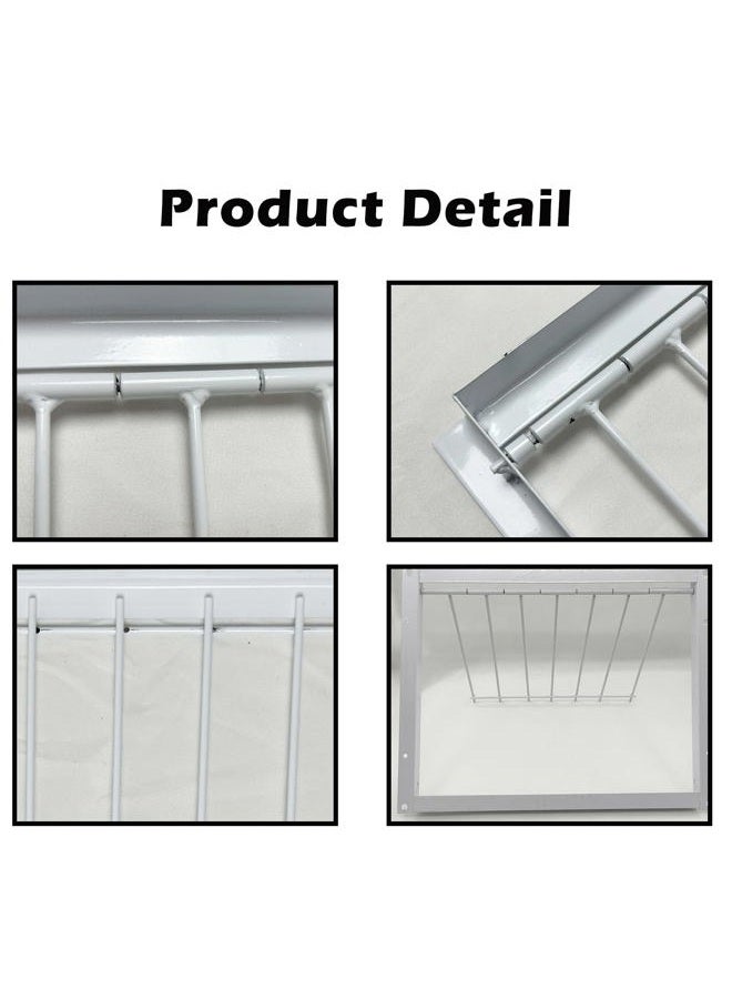 LWFCOEE Pigeon Loft Door with Steel Frame, Pigeon Door Trap Rust Resistant Bird Cage House Door for Racing Pigeon, Pigeon Supplies (12in/ 30cm) - Image 4