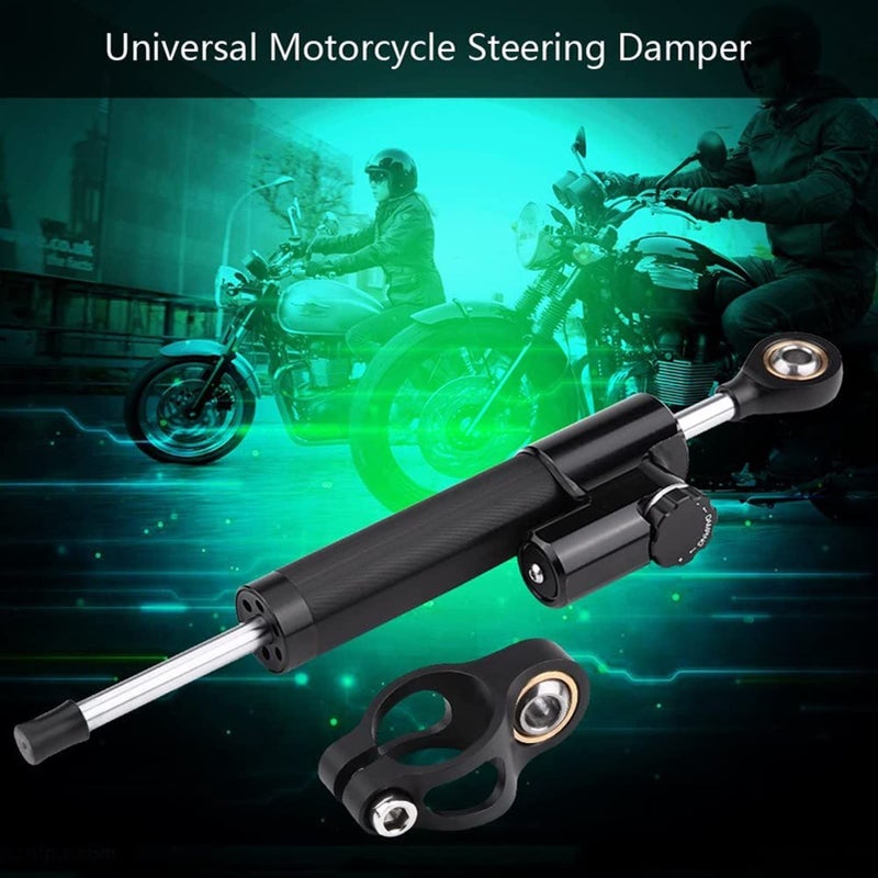 Adjustable Motorcycle Steering Damper Shock Absorber Blue For Most Heavy Duty Models - Image 5