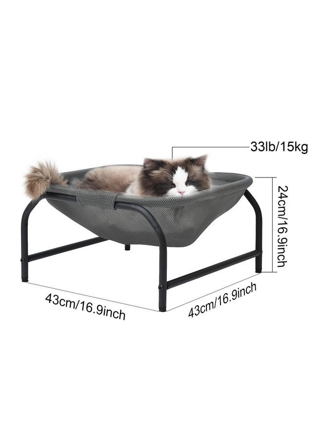 JUNSPOW Cat Bed [Designed for Big Cats] Dog Pet Square Hammock Bed Free-Standing Cat Sleeping Bed Cat Supplies Whole Wash Stable Detachable Easy Assembly Indoor Outdoor - Image 4