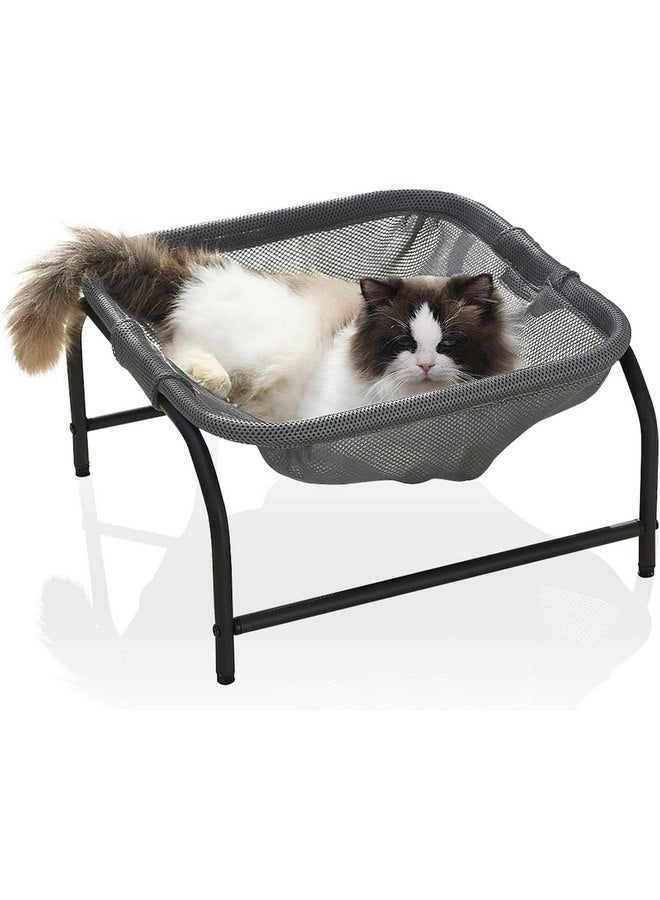 JUNSPOW Cat Bed [Designed for Big Cats] Dog Pet Square Hammock Bed Free-Standing Cat Sleeping Bed Cat Supplies Whole Wash Stable Detachable Easy Assembly Indoor Outdoor - Image 1