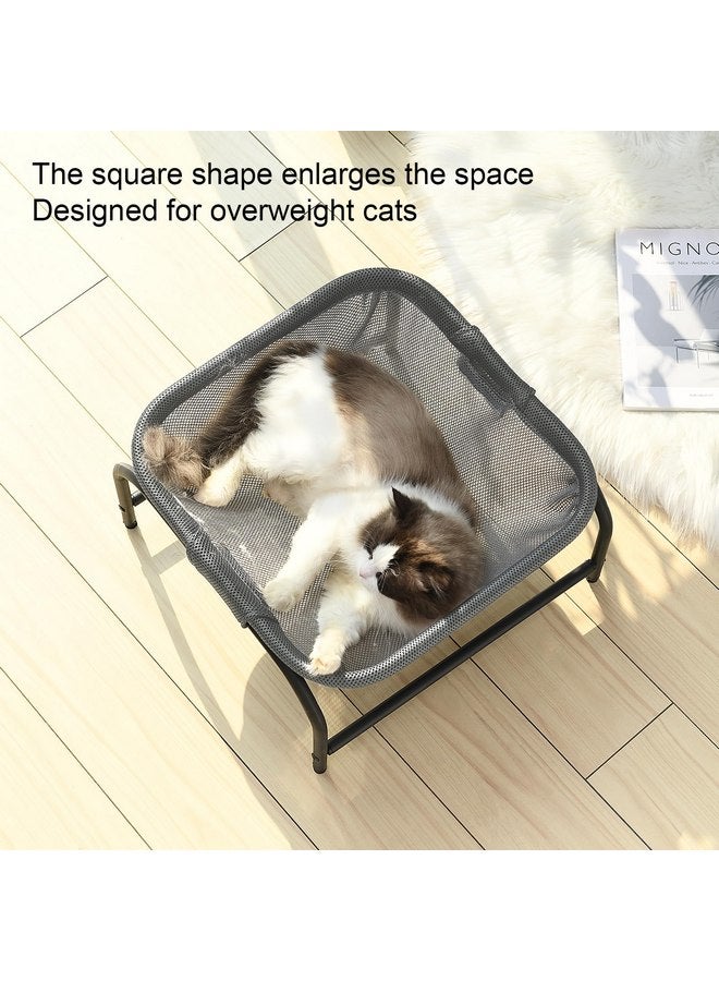 JUNSPOW Cat Bed [Designed for Big Cats] Dog Pet Square Hammock Bed Free-Standing Cat Sleeping Bed Cat Supplies Whole Wash Stable Detachable Easy Assembly Indoor Outdoor - Image 2
