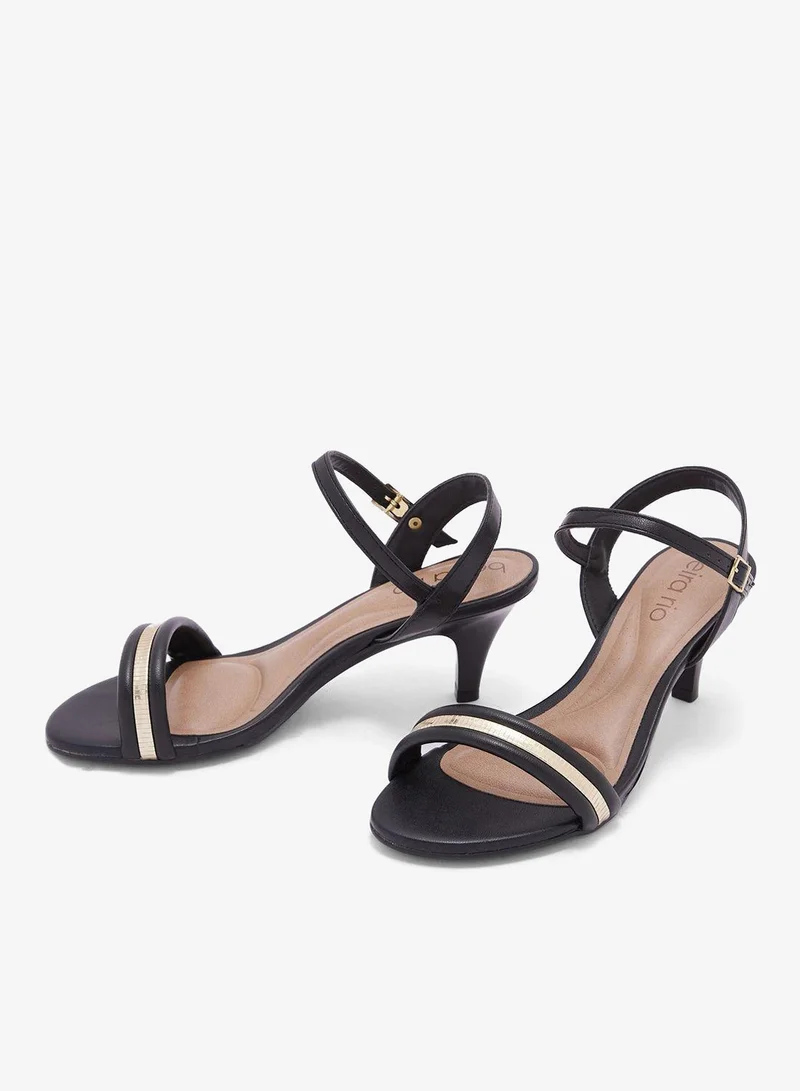Beira Rio Black Sandals for Women with Back Strap – Stylish & Supportive sling Back Ladies Sandals for Women | Best Price UAE