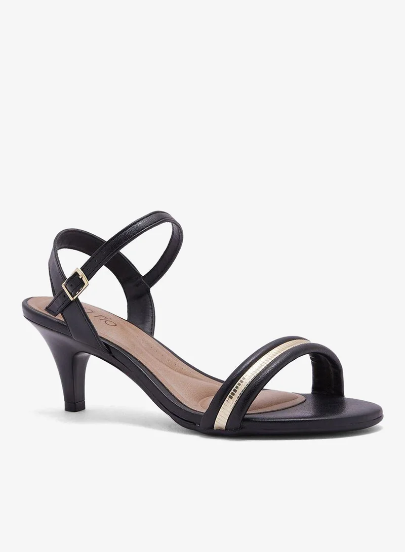 Beira Rio Black Sandals for Women with Back Strap – Stylish & Supportive sling Back Ladies Sandals for Women | Best Price UAE