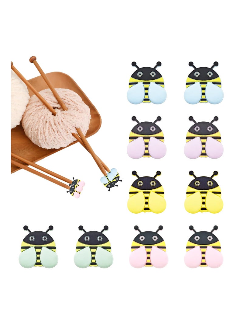 SYOSI 10 Pcs Knitting Needle Stoppers Cute Little Bee Needle Point Protection Needle Stoppers Knitting Accessories from - Image 1