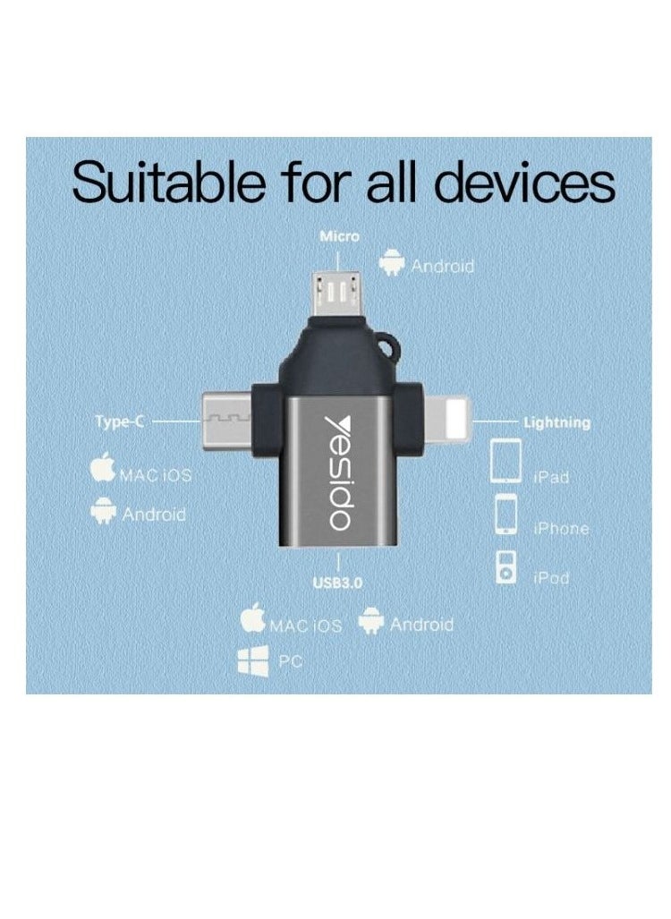 Yesido Yesido GS15 3 in 1 USB To Micro + Lightning + Type-C OTG Converter  - Image 3