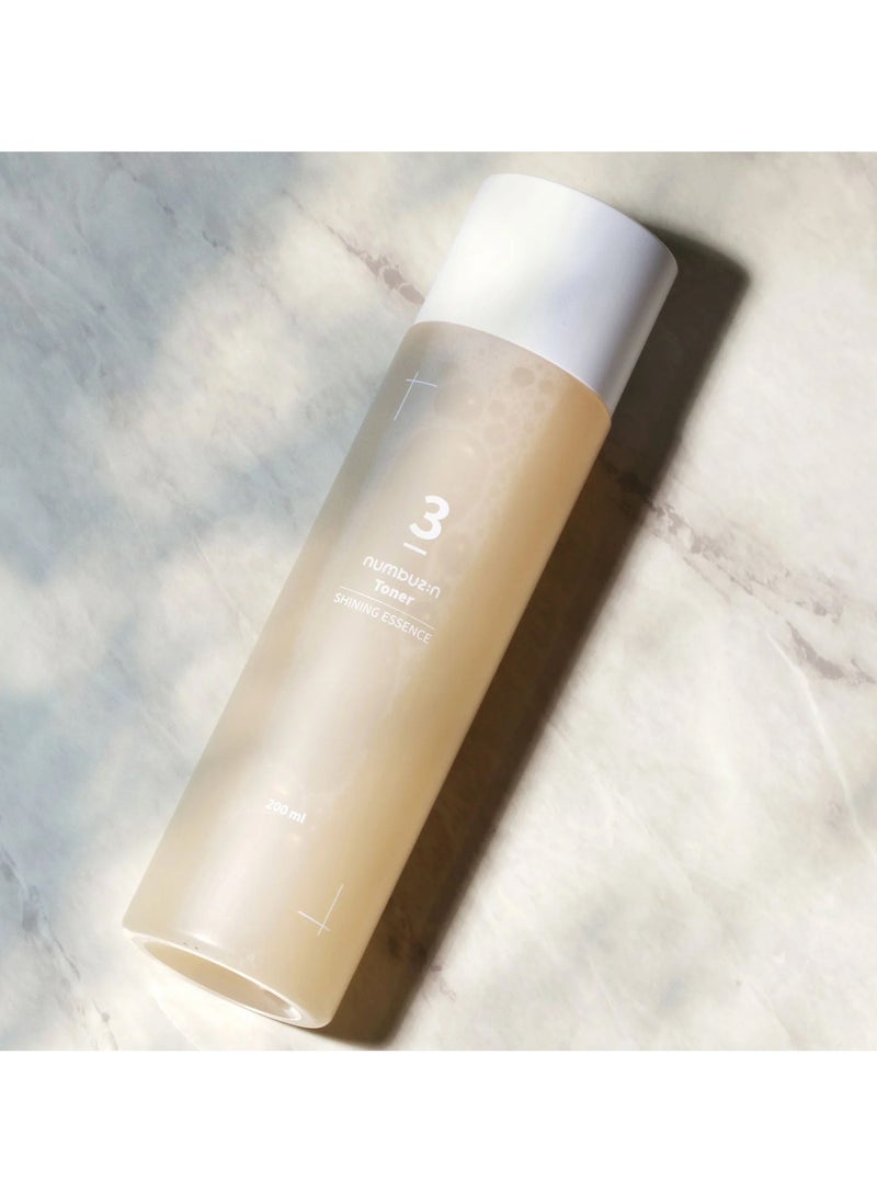 numbuzin Numbuzin No.3 Super Glowing Essence Toner | Skin Radiance, Pore Tightening, Skin Texture, Hydration | Fermented Ingredients, Niacinamide, Galactomyces | Korean Skin Care | 6.76 fl oz  - Image 2