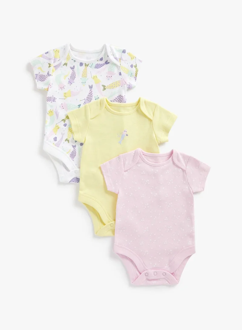 mothercare Kids 3 Pack Assorted Bodysuit