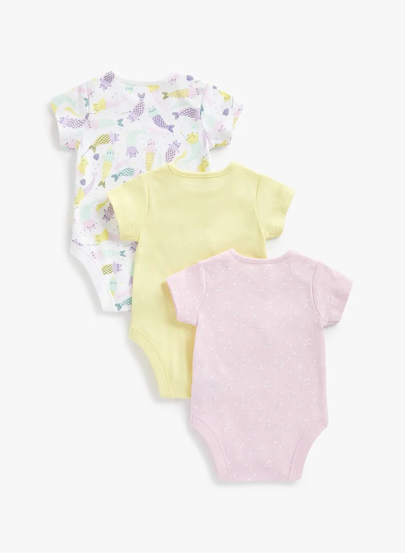 mothercare Kids 3 Pack Assorted Bodysuit