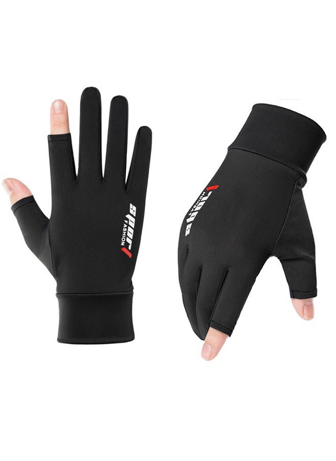 KUAZIVI Men Women Sun Protection Gloves Driving Riding Touch Screen Gloves Thin Anti-UV Protection Ice Silk Non-Slip Gloves  - Image 2