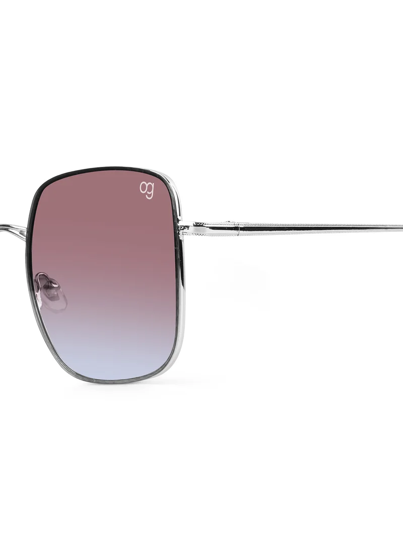 Woggles Latest & Stylish UV Protected Ray Gradient Purple Square Sunglasses for Men & Women