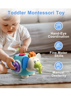 KASTWAVE Montessori Baby Activity Cube - Elephant Sensory Toy for Infants & Toddlers, Carseat/Plane Travel Companion, Educational Gift for Kids Aged 6-18 Months & 2-3 Years - Developmental Learning Fun  - Image 3