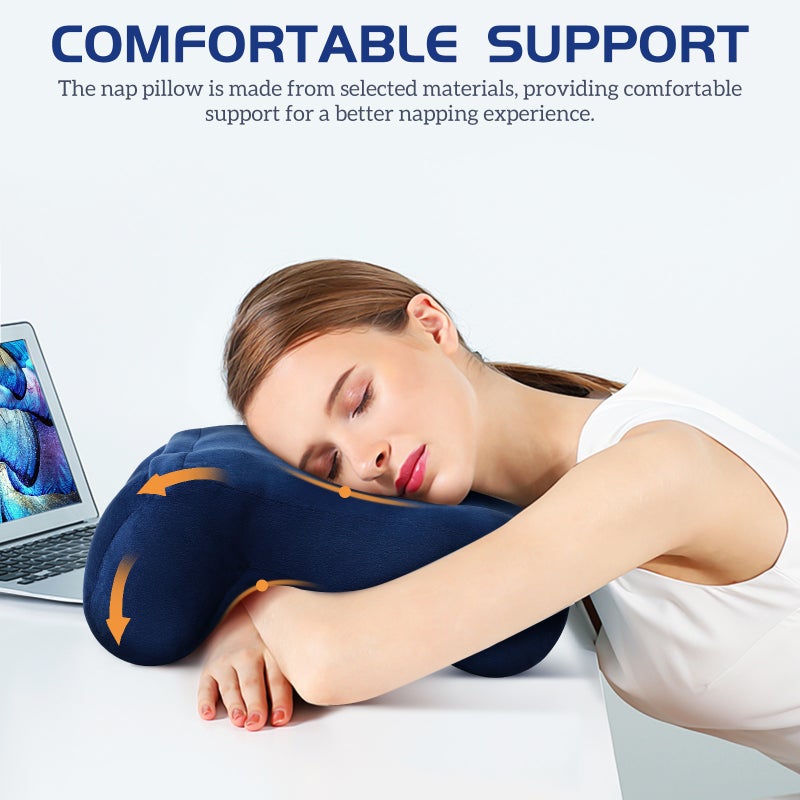 2pcs Face Down Pillow Office Pillow For Desk Nap Cozy Pillow With Arm Hole Desk Nap Pillow For Office School Travel And Massage - Image 5