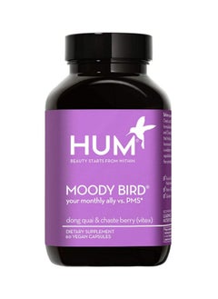 Moody Bird Dong Quai And Chaste Berry, vitex - 60 Vegan Capsules Dietary Supplements
