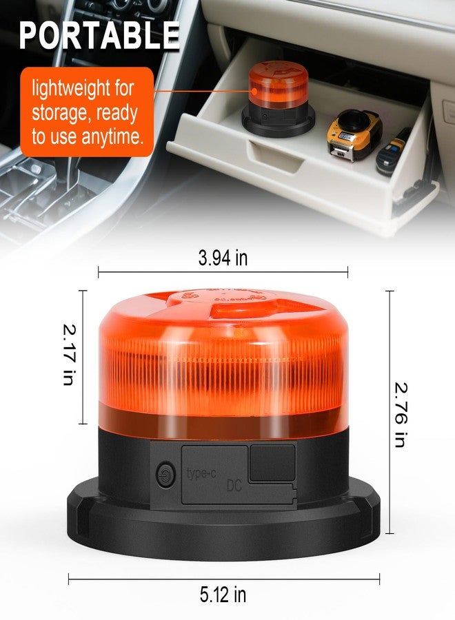 AnTom Magnetic Wireless Strobe Light Amber, USB-C Rechargeable Safety Warning Flashing Light 24 LED with 9 Modes, Waterproof Emergency Beacon for Trucks, Vehicles - Image 4