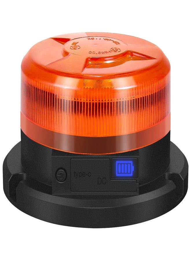 AnTom Magnetic Wireless Strobe Light Amber, USB-C Rechargeable Safety Warning Flashing Light 24 LED with 9 Modes, Waterproof Emergency Beacon for Trucks, Vehicles - Image 1