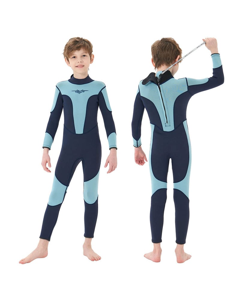 Seaskin Kids Wetsuit for Boys Girls Toddler 3mm Back Zip Thermal Swimsuits Size 4