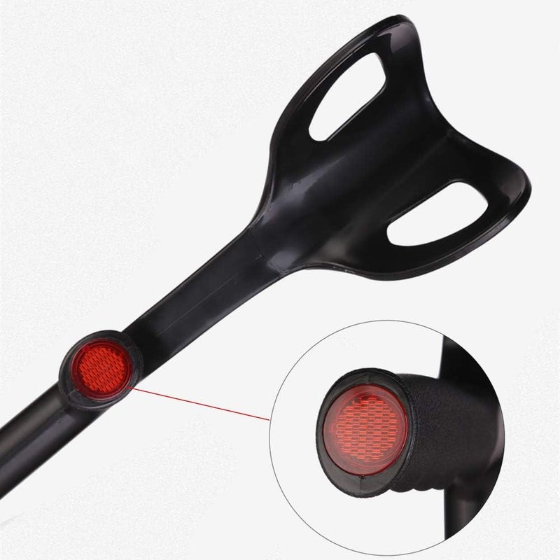 VISIONU Lightweight Foldable Forearm Crutch, Aluminum Walking Stick,Height Adjustable, Ergonomic Handle with Comfortable Grip 2ZG-02BM (Red) - Image 3