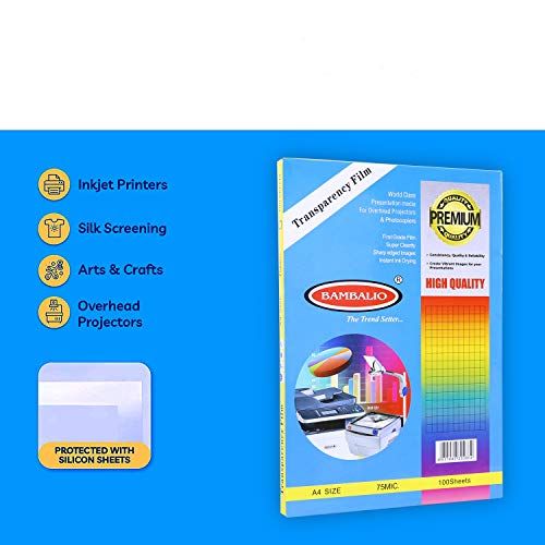 Bambalio OHP-75 Transparency Films A4 Size - 75 Microns -100 Sheets. - Image 3