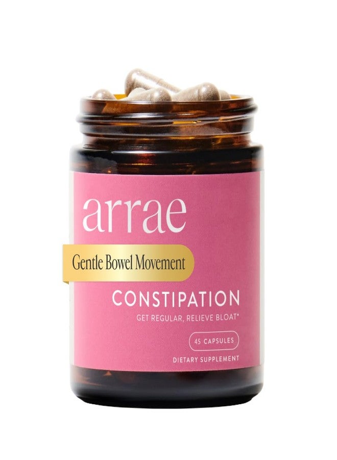 Arrae Constipation Relief Capsules - Gentle, Natural Bowel Support - Clinically Proven for Regularity & Comfort - Non-Stimulant, Overnight Relief - 45 Capsules - Image 1