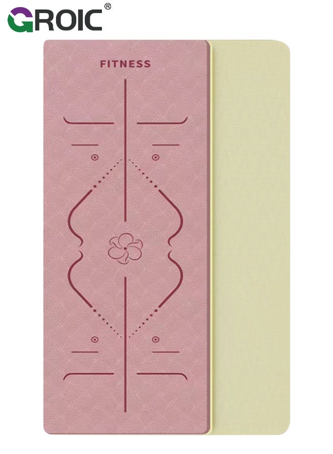 GROIC Yoga Exercise Mat, 183*61CM Non-Slip High-Density Foam Mat with Sound Insulation and Shock Absorption, Ideal for Home Gym, Yoga, Pilates and Meditation, Portable and Lightweight, Workout Mat, Fitness Mat - Image 1