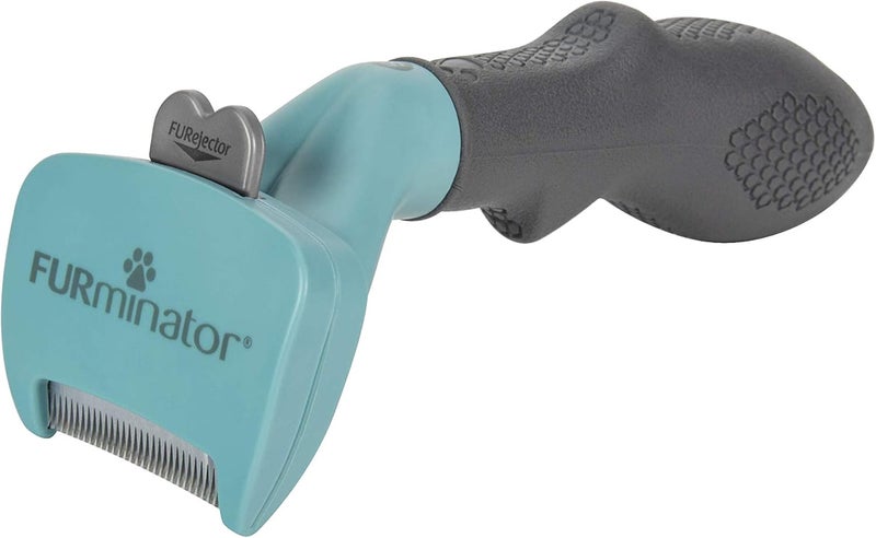 FURminator Deshedding Tool for Small Cats with Short Hair - Blue - Image 1
