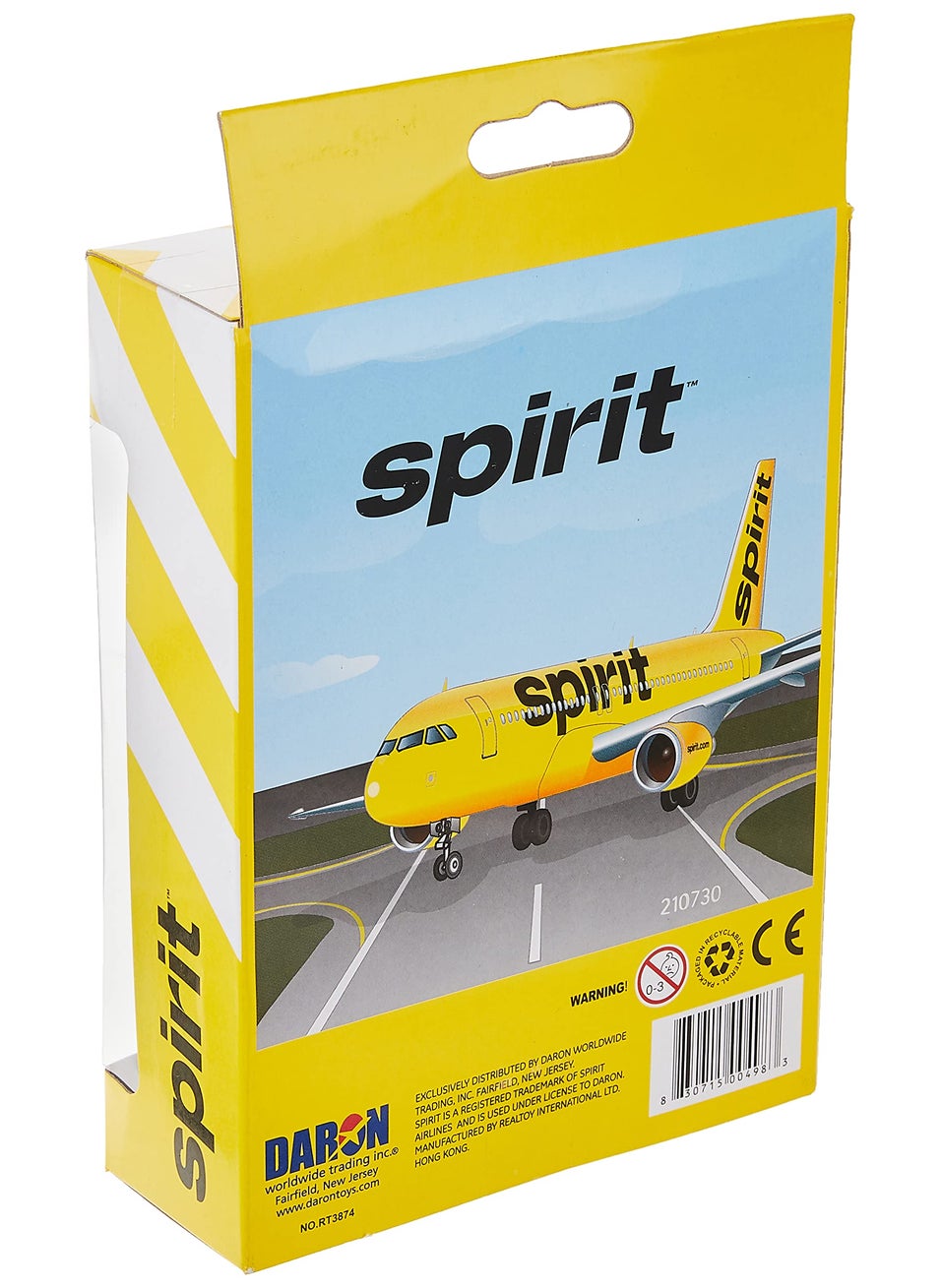 Daron Daron Toy Airplane – Spirit Airlines – Die-Cast Metal Model Airplane Toy with Plastic Parts for Kids Ages 3+  - Image 5