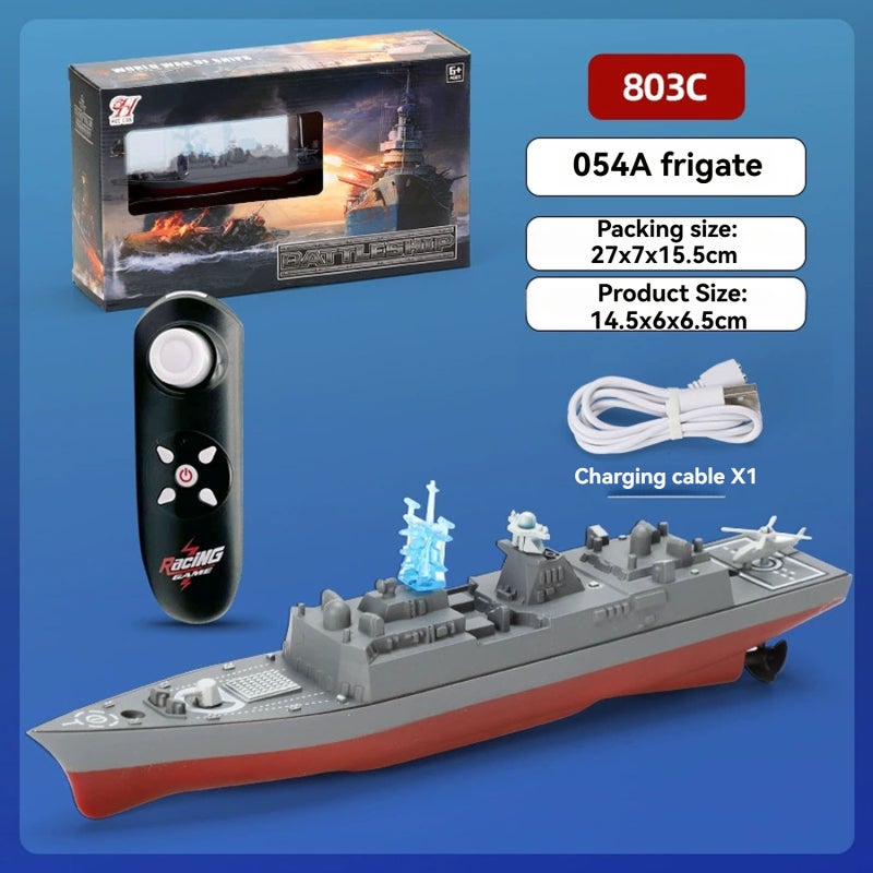 Remote Control Boat: Grey Style C, Advanced 2.4Ghz Remote Control - Waterproof Design, Dual Motor Power for Kids Pool Play & Low Light Use - Image 2
