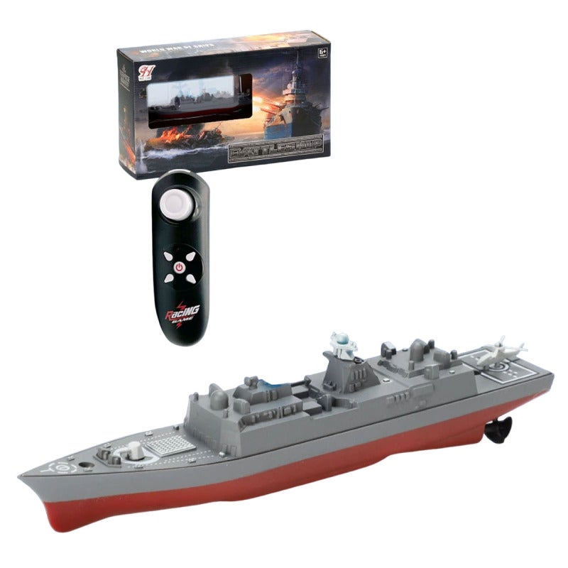 Remote Control Boat: Grey Style C, Advanced 2.4Ghz Remote Control - Waterproof Design, Dual Motor Power for Kids Pool Play & Low Light Use - Image 1