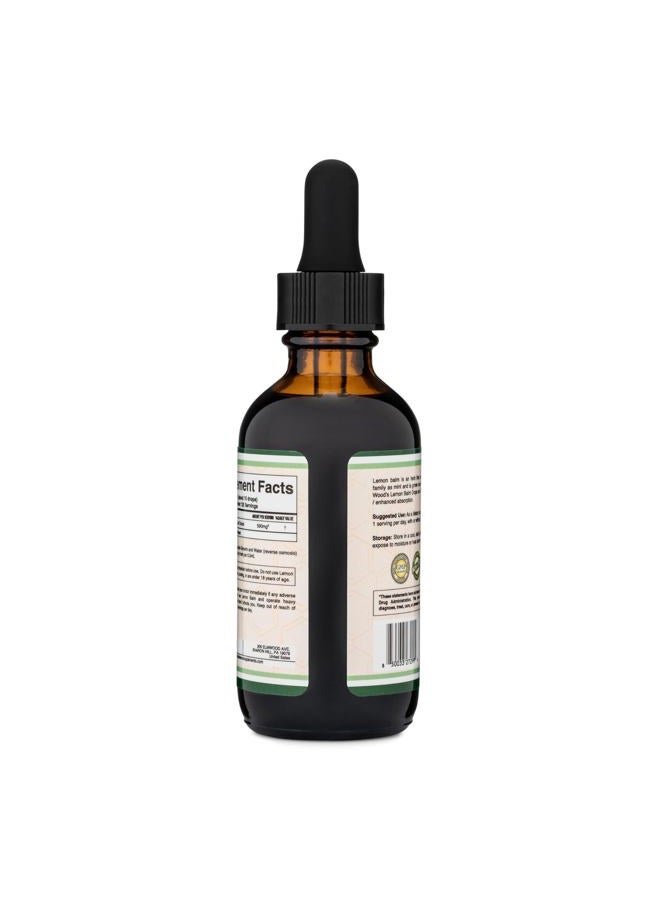 Double Wood Supplements صبغة بلسم الليمون - قطرات بلسم الليمون العضوي للاسترخاء 590 ملغ - 2 أونصة سائلة، 120 حصة (أفضل امتصاصًا من الكبسولات، إضافة رائعة لشاي بلسم الليمون) للاسترخاء - Image 4