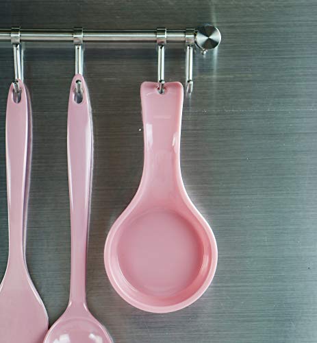 Reston Lloyd Calypso Basics Single Plastic Spoon Rest, Pink, single spoon - Image 3
