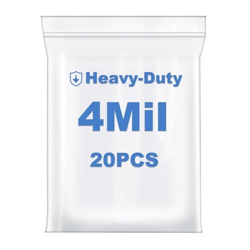Somoga 20 PCS 7" x 9" Thick 4 Mil Clear Zip Poly Bags Plastic Reclosable Zip Seal Lock Bags Heavy-Duty Photo Cards Snacks Seeds Zipper Bag - Image 1