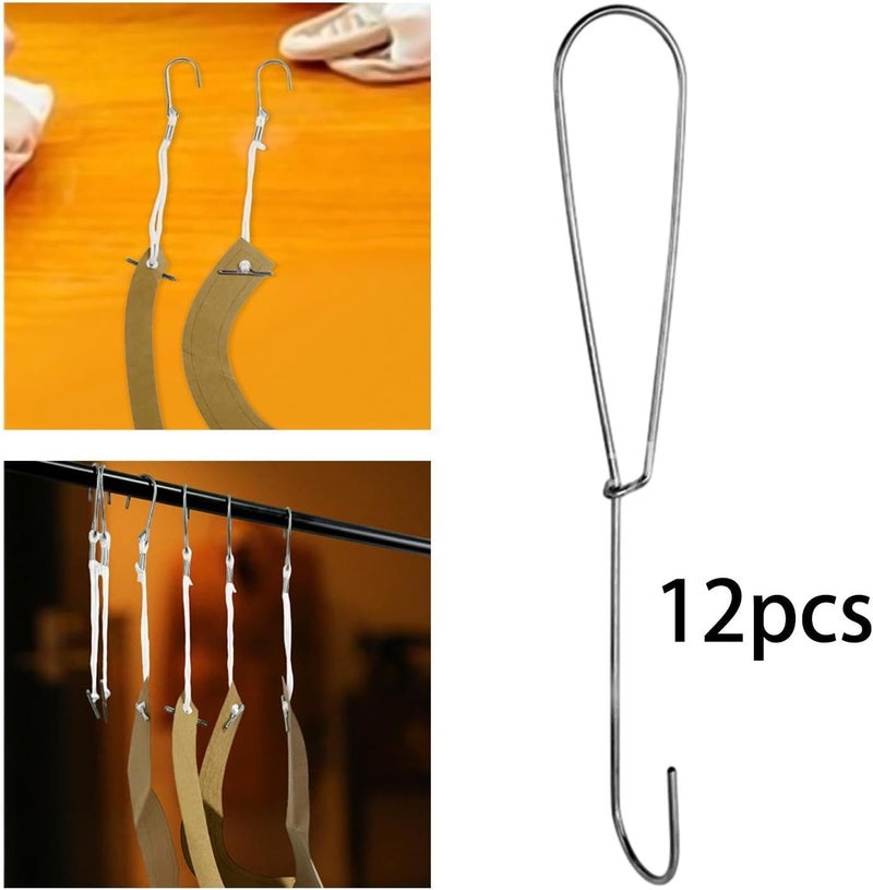 12 Pieces Pattern Making Hooks Metal Sewing Pattern Hanging Hooks Tailors Industrial Organizer Paper Storage Hooks for Sewing Room Organization- 260mmx45mm - Image 2