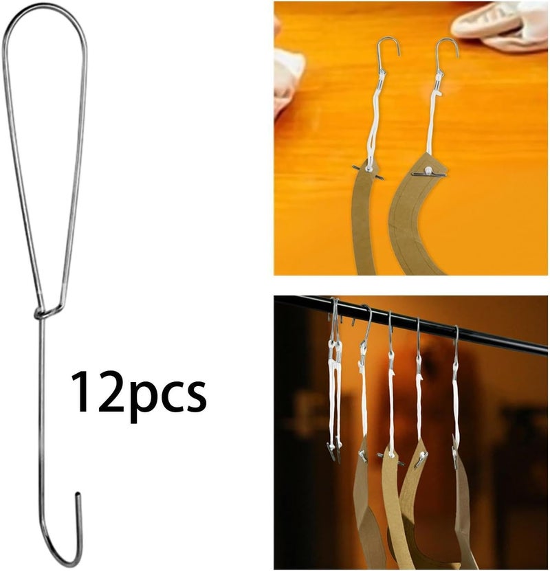 12 Pieces Pattern Making Hooks Metal Sewing Pattern Hanging Hooks Tailors Industrial Organizer Paper Storage Hooks for Sewing Room Organization- 260mmx45mm - Image 3
