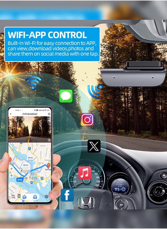 Digisand - 4K Dash Cam WIFI UHD 3840*2160P Car DVR Camera Video Drive Recorder Dashcam Registrar Black Box 24 Hour Monitoring Night Vision - Image 1