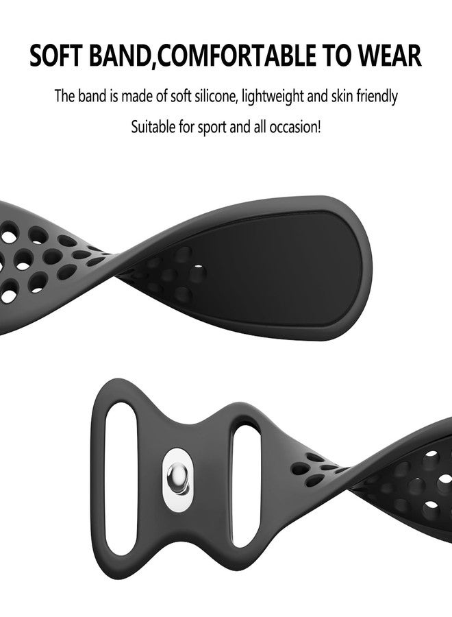 Vanjua Breathable Band for Amazfit Bip 5 Bands, Amazfit GTR 4 / 3 Pro / 3 / 2e / 2 / 47mm Smart Watch, 22mm Quick Release Soft Silicone Replacement Wristband Sport Strap Compatible with Amazfit Bip 5 Band / GTR 4 / 3 Men Women (Coal/Black) - Image 4