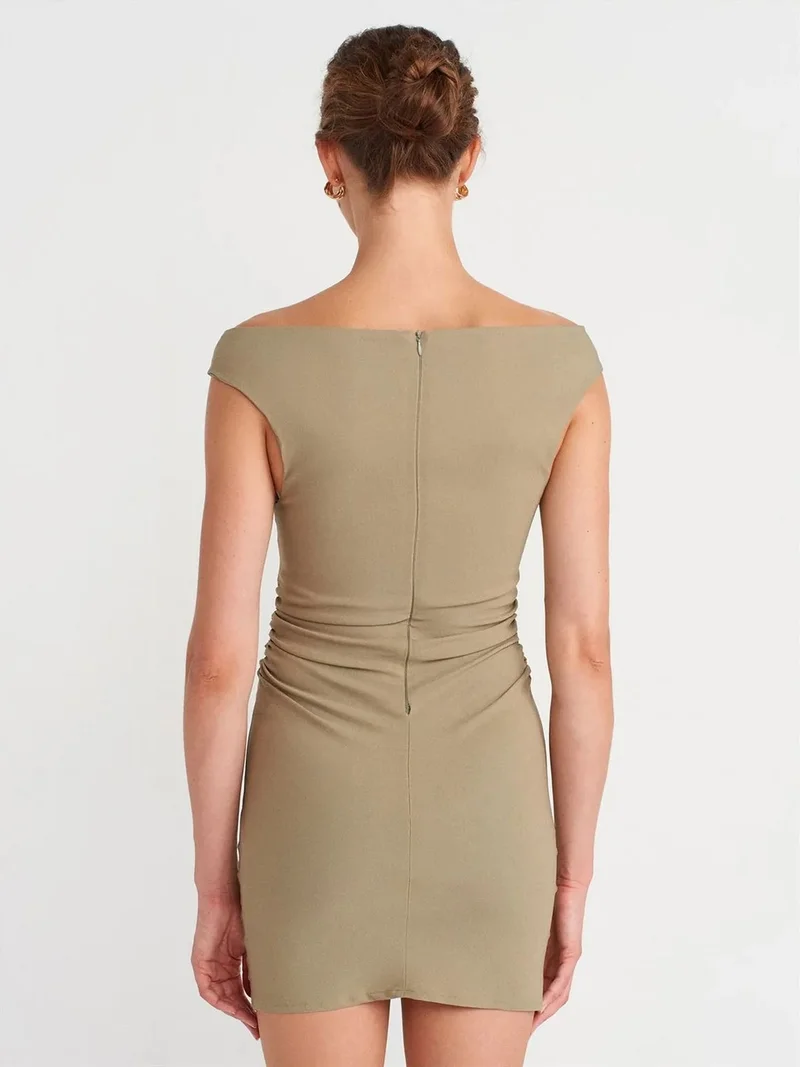 ديلفين Dilvin Bodycon Mini Bardot Dress