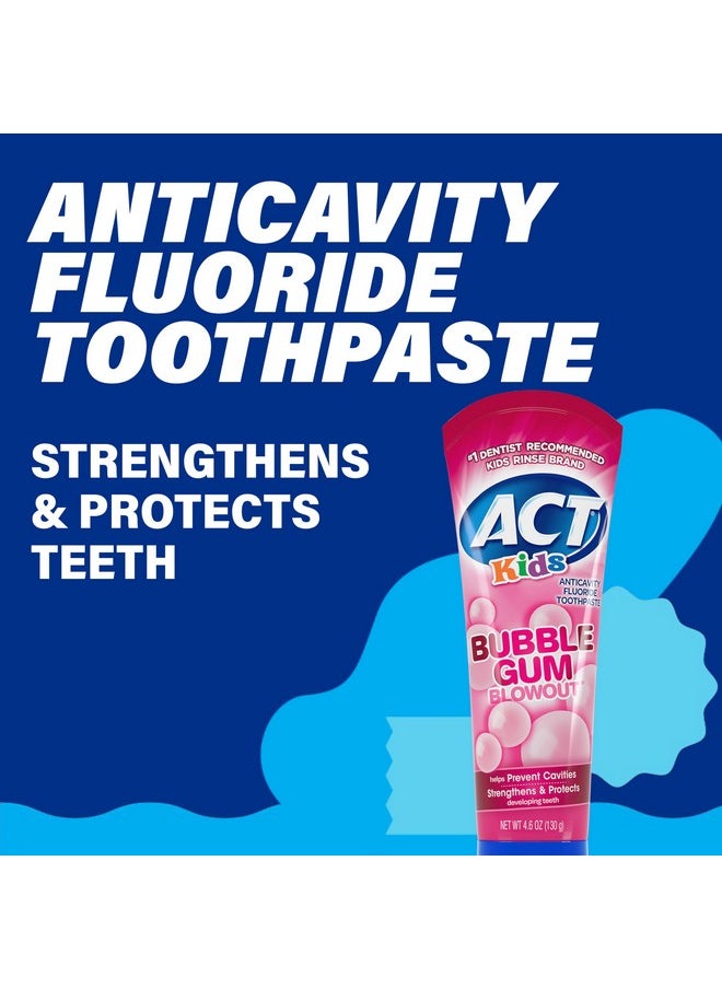ACT Kids Anticavity Fluoride Toothpaste 4.6 Oz. Bubble Gum Blowout  - Image 5