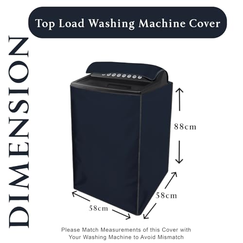 Star Weaves LG Top Load Washing Machine Cover Suitable for 6 kg, 6.2 Kg, 6.5 Kg, 7 Kg (58cms X 58cms X 88cms) , Blue - FABIMBL - Image 3