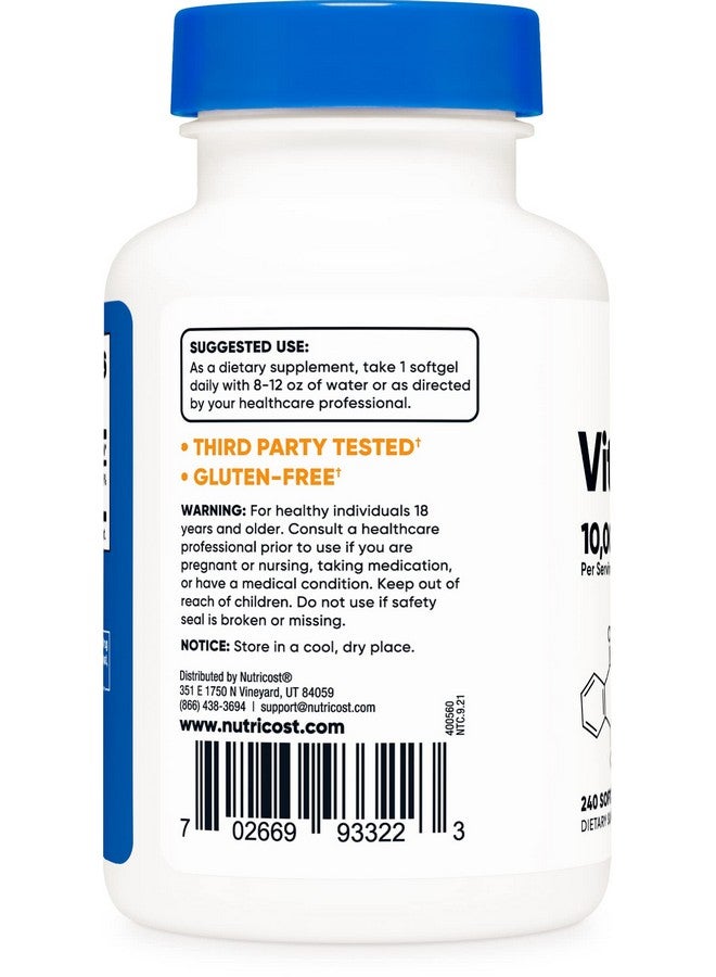 Nutricost Vitamin D3 10000 Iu 240 Softgel Capsules Potent Nongmo Gluten Free Vitamin D - Image 4